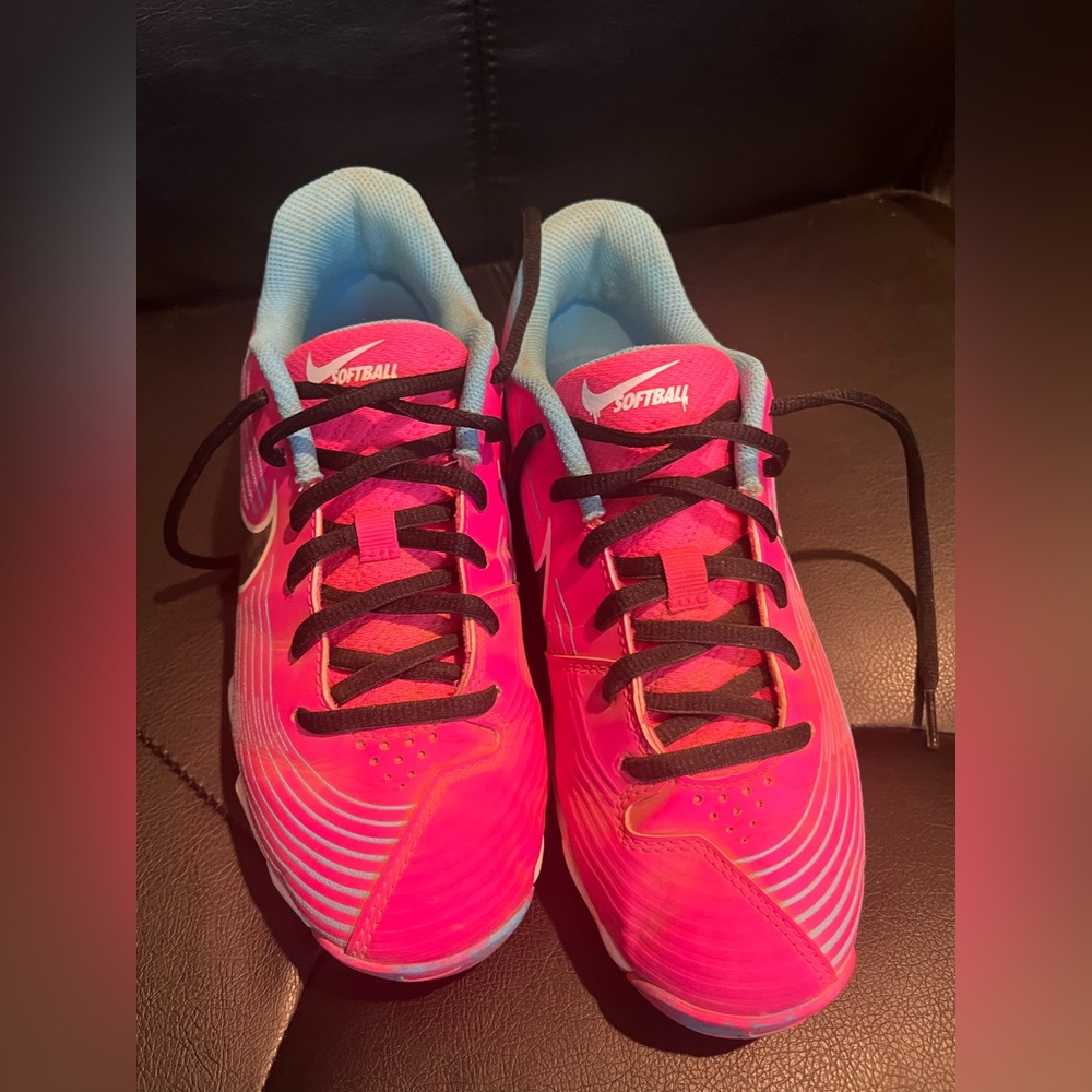 Youth size 4 softball cleats.